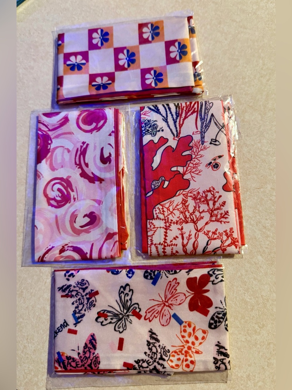 Set of 4 Bag Twillys / Scarves NEW